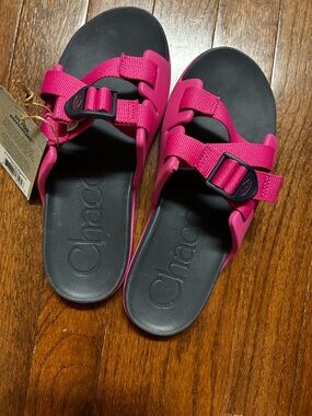 Chaco Kids Pink and Black Water Sandals